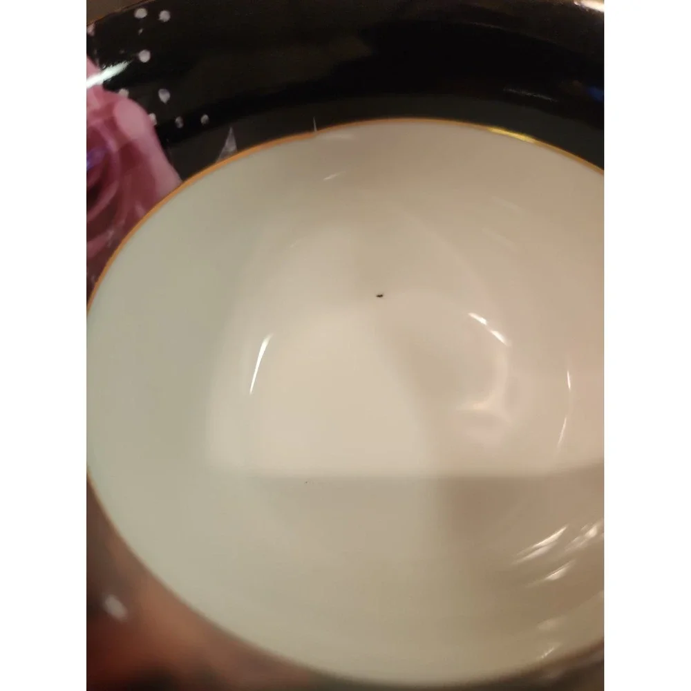 Grace Teaware Porcelain Tea Cup & Saucer Floral Skull Gothic Spooky Halloween